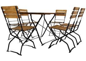 Chaises et table de groupe de sièges de jardin