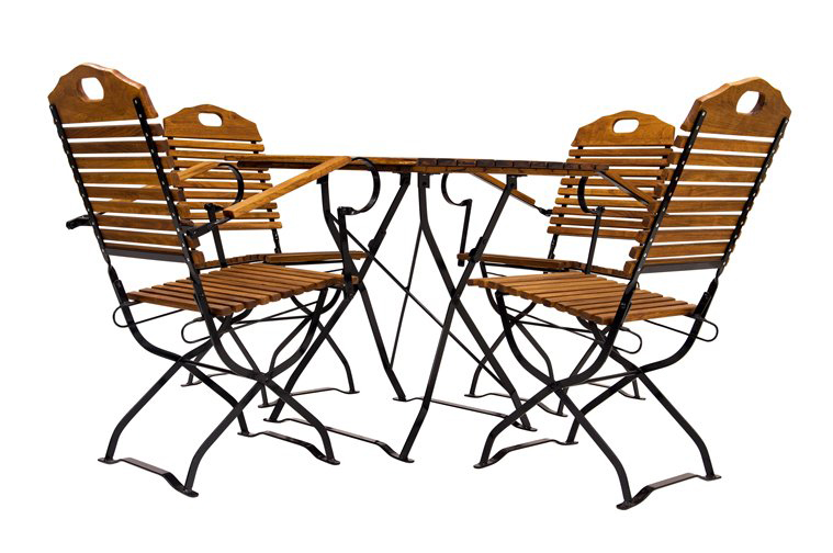 Mobilier de jardin à bière avec poignée laqué couleur bois robinier