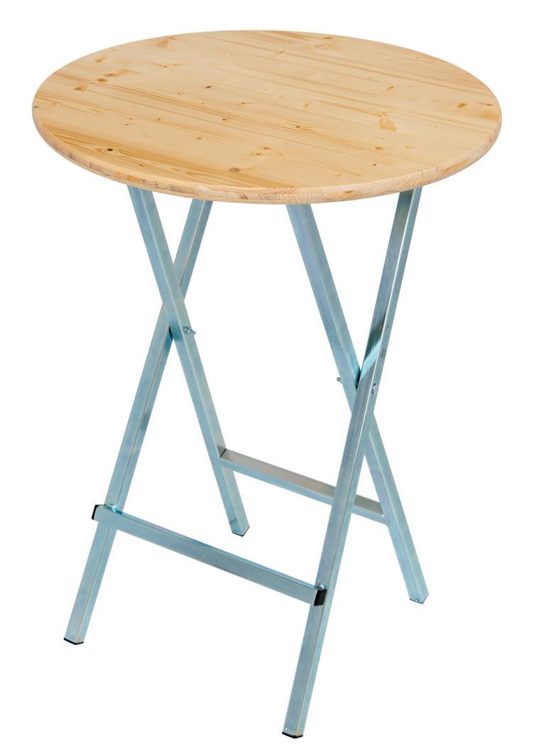 tables hautes avec plateau en bois à trois couches 80 cm n° 02