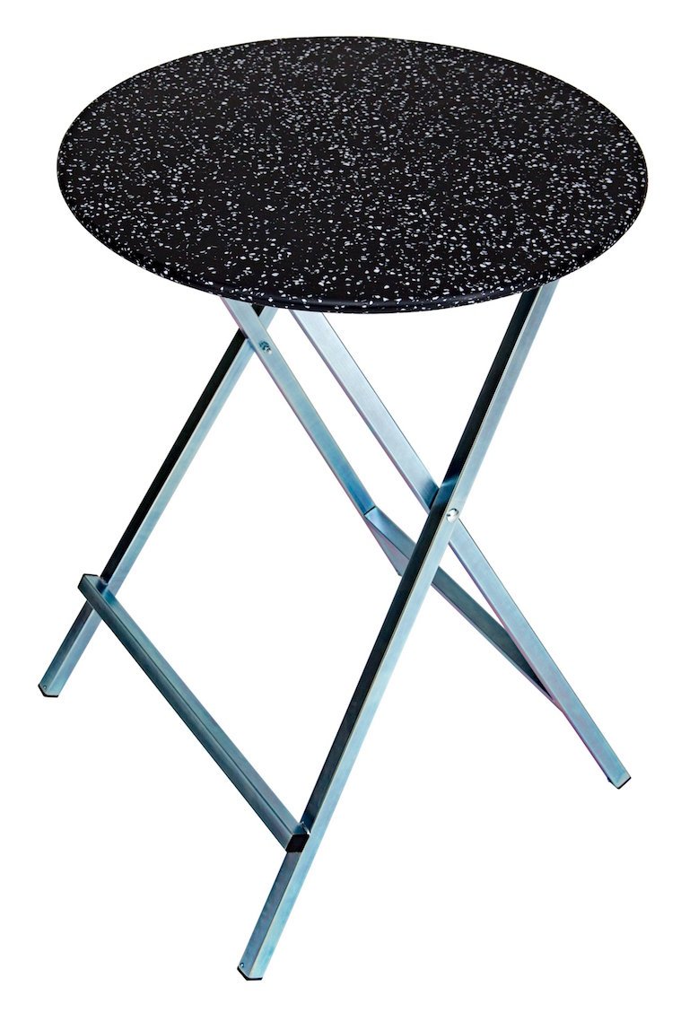 table de bar polyethylene marbre fonce