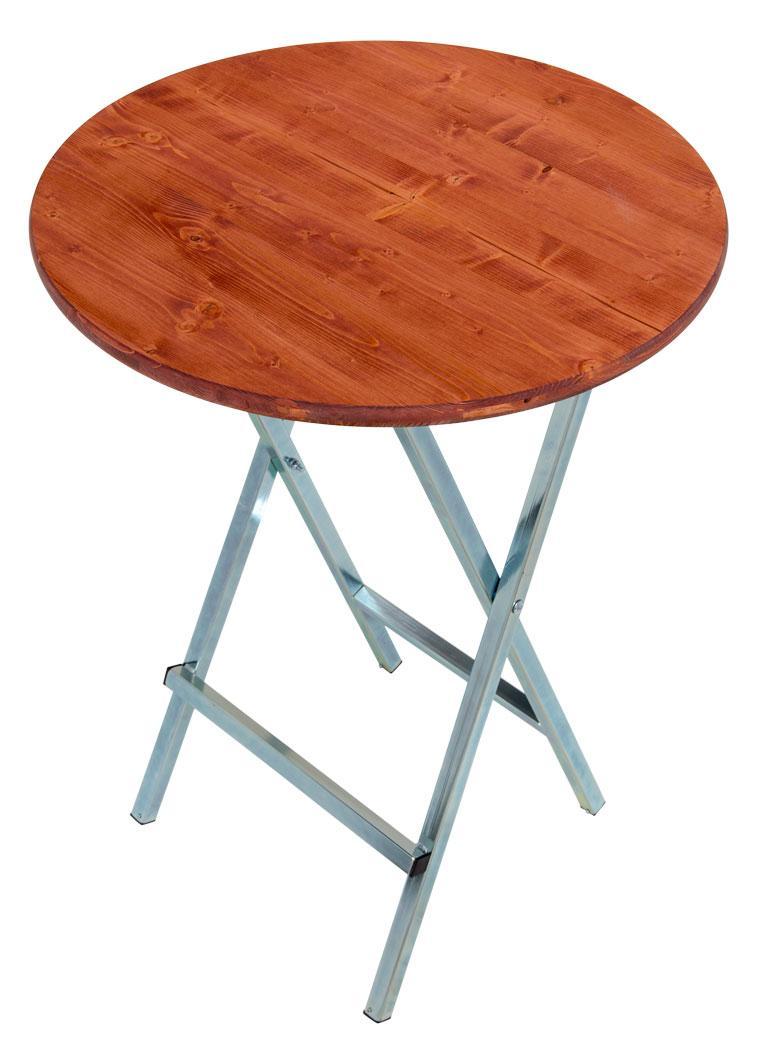 Table haute 80 cm couleur acajou n° 10