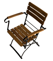 Chaise de jardin en bière avec accoudoirs 03bgs
