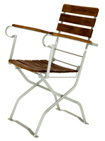 fauteuil de jardin à bière marron glacé