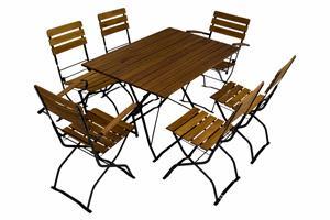 Table de jardin à bière 120 cm avec chaises