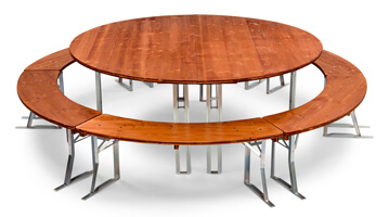 table de brasserie 150 cm en acajou