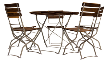 Meubles de jardin de bière avec une table ronde et des chaises