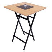 Table haute avec bac GN en acier inoxydable